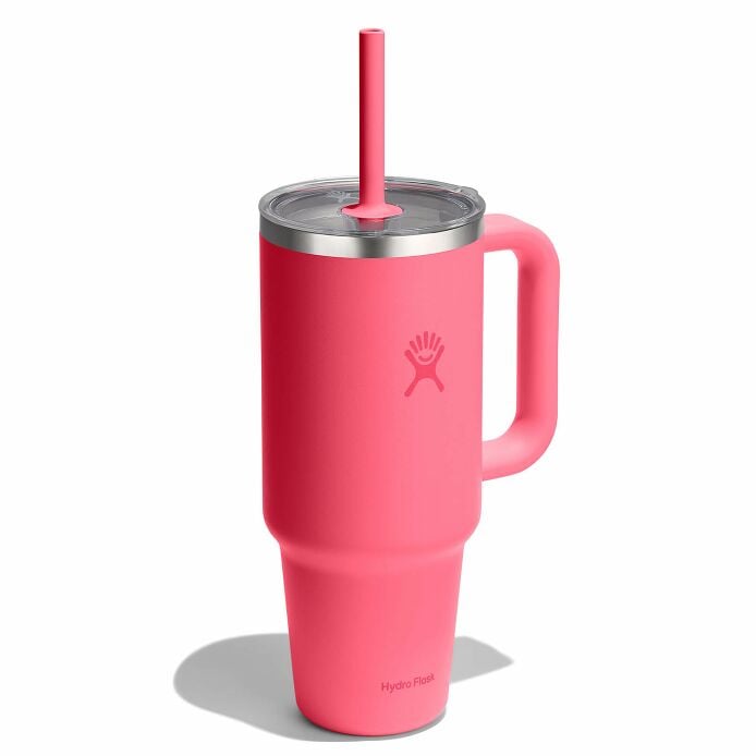 40-oz-travel-tumbler-c4 tt40pscc668-40-oz-travel-tumbler-clear-lid-popstar-pink-angled.jpg
