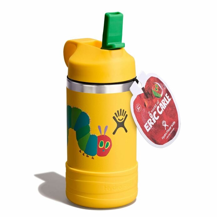 kids-12-oz-bottle-world-of-eric-carletm-s7 le26-w12-1000-kids-12-oz-wide-straw-cap-and-boot-yellow-caterpillar-angled-lid-open-withtag_1.jpg