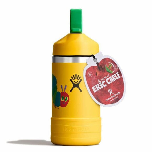 kids-12-oz-bottle-world-of-eric-carletm-s7 le26-w12-1000-kids-12-oz-wide-straw-cap-and-boot-yellow-caterpillar-straight-lid-open-withtag.jpg